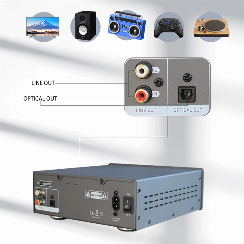 Home Audio Single Disc CD Player Desktp Media Music Player With Optical Line Digital Output