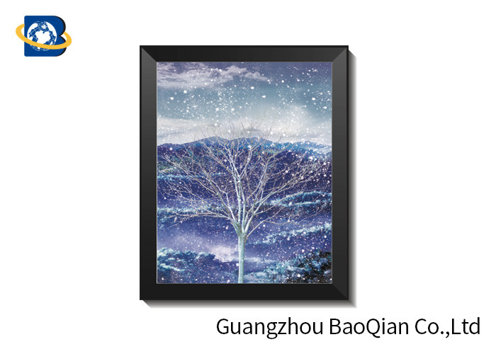 Anti - Slip 30 X 40cm PET 3D Lenticular Pictures Of Four Season Tree Design
