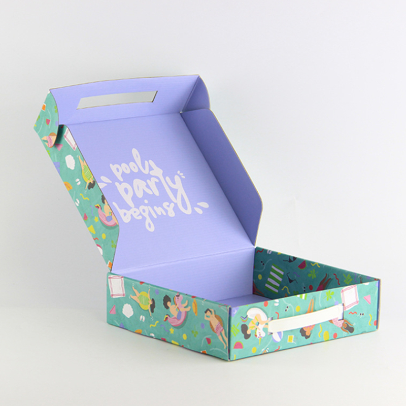Ecofriendly Recycled Cardboard Mailer Boxes Briefcase With Handle Ribbon Custom Printed