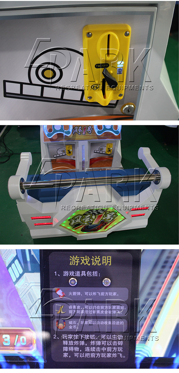 Double Player Kids Race Car Game Machine For Shopping Center / Auto Show