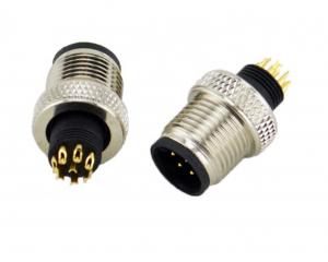  M8 Circular 2 3 4 5 Pin Cable Sensor Plug IP67 Straight Cable Plug Panel Front Mount Socket Connector Manufactures