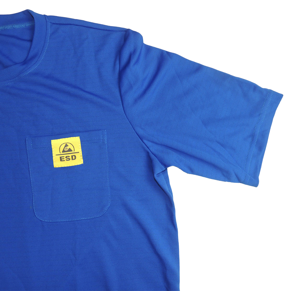 EN 61340 Static Dissipative ESD T Shirt With 10E6-8 Antistatic Glove