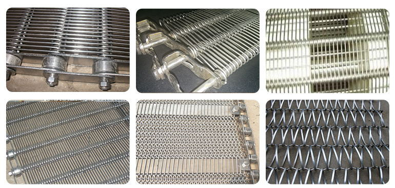 Non Pollution Eye Link Chain Conveyor Belt Wire Mesh 8mm For Snack Foods