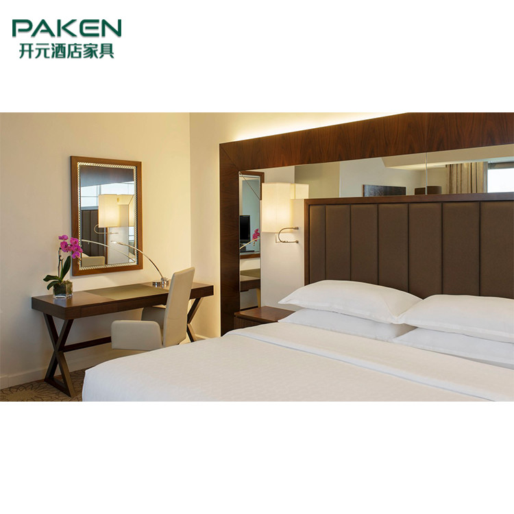 Concise Design Hotel Bedroom Furniture With Headboard Cladding