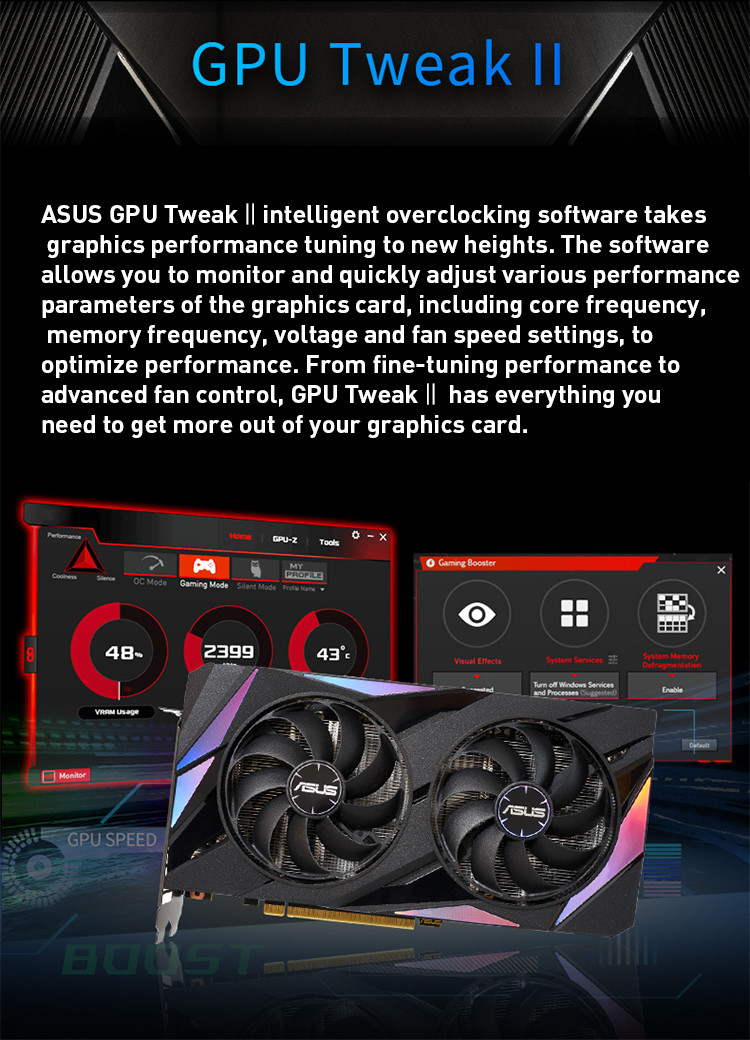 128bit GDDR6 Desktop Graphics Card ASUS NVIDIA ATS-RTX3050-O8G-GAMING