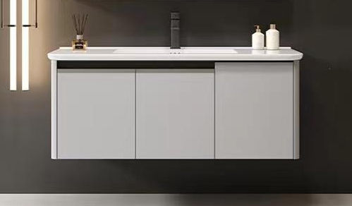 Handle-Free Design Vanity Combo YALIG Custom Bathroom Wash Basin with Floating Cabinet