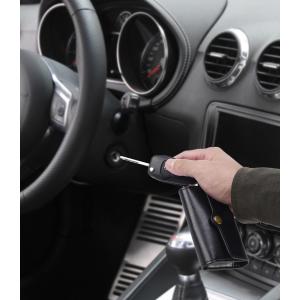 Black RFID Blocking Case Prevent Signal Relaying Two Fold 4 Hooks Keyring