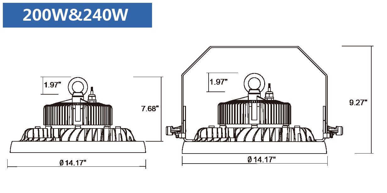 Cool White Ra70 50000H 150lm/W 150 Watt LED UFO High Bay Light
