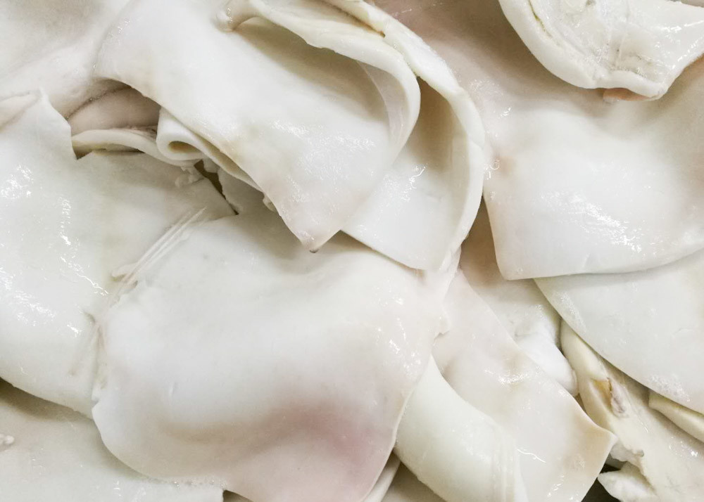 Boiled Frozen Squid Tubes Fillet Bqf Darumar Thickness 6mm - 12mm