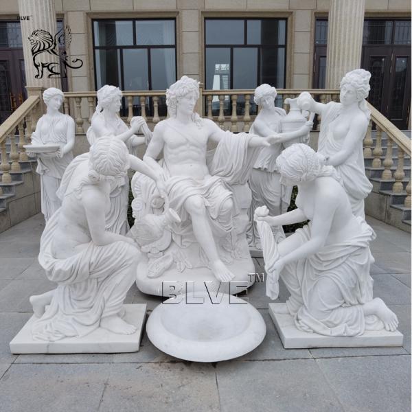 Marble Apollo Sculpture Natural Stone Apollo Bath Statues Life Size Greek God