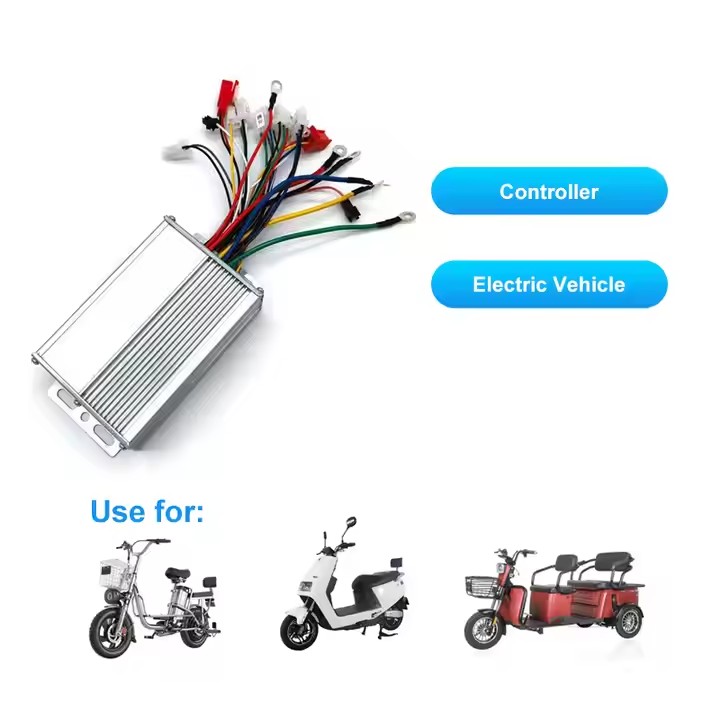 48V 60V 72V 350W 500W 1000W Electric Motorcycle Controller Brushless Dc Motor Controller for E Rickshaw