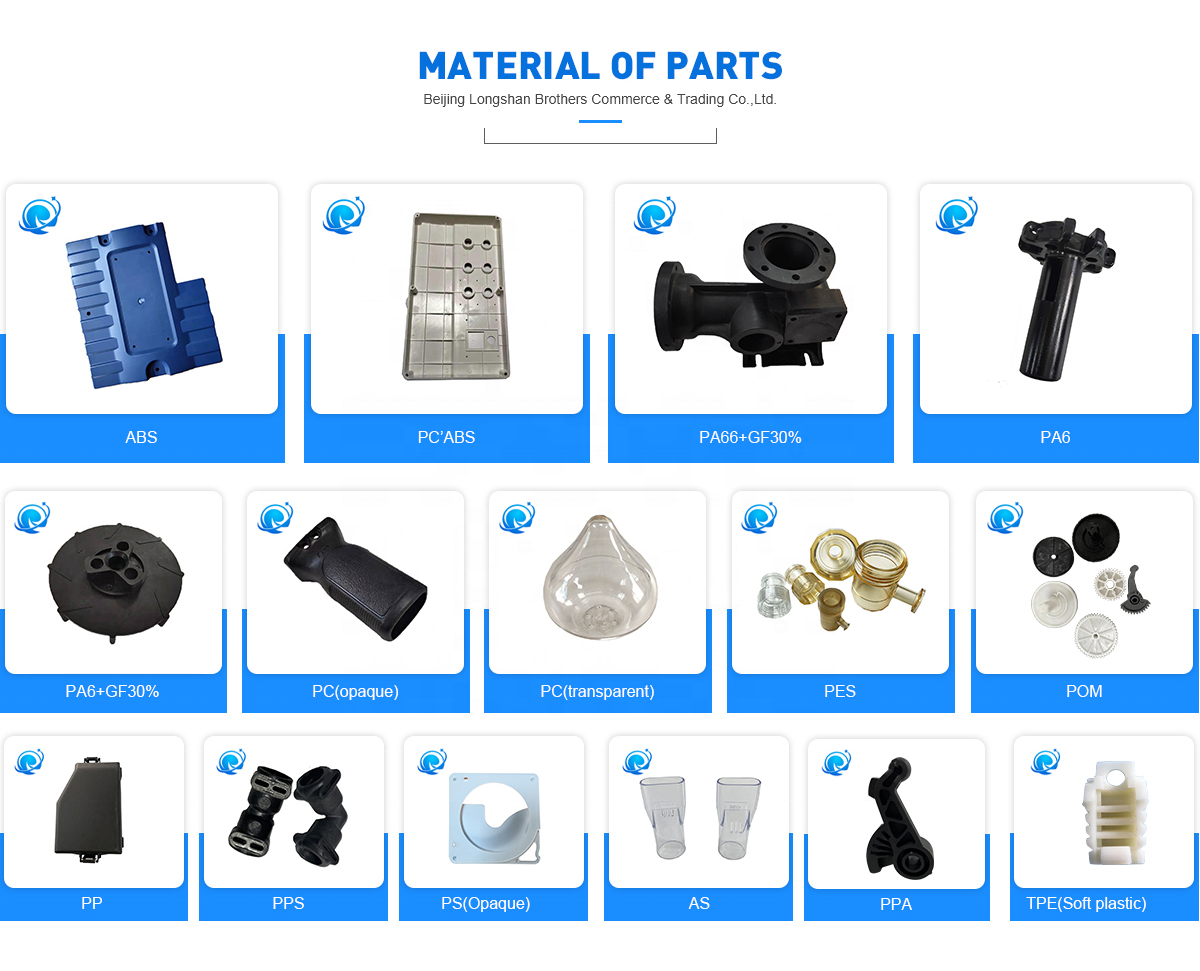 Custom Plastic Parts and Molds Injection Molding Process with Customized Size/Color/Thickness/Hardness/Logo