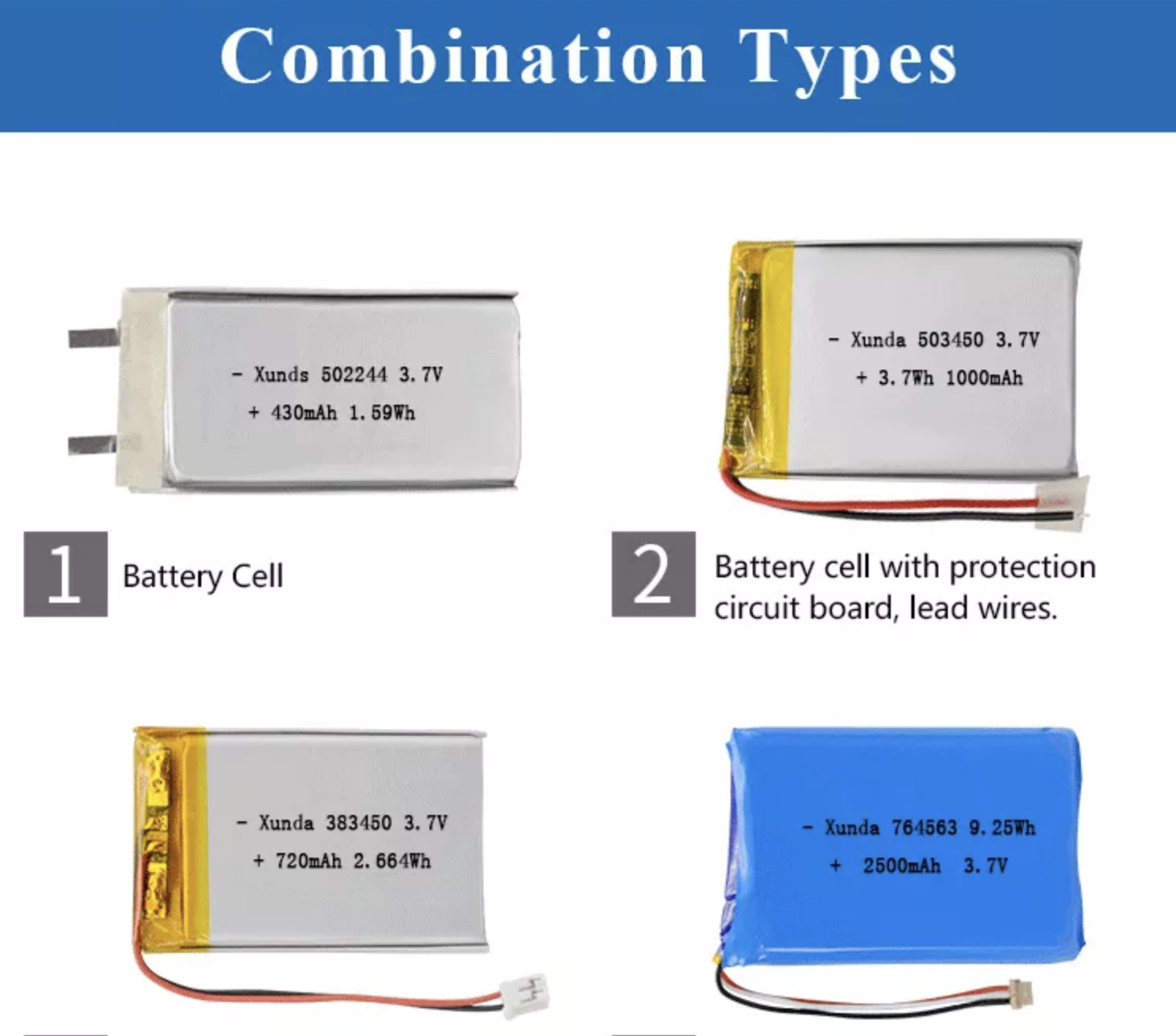 OEM ODM lifepo4 lithium battery3.7V 7.4V 11.1V 12V 150mah 280mah 600mah 5000mah 20000mah lithium battery packs