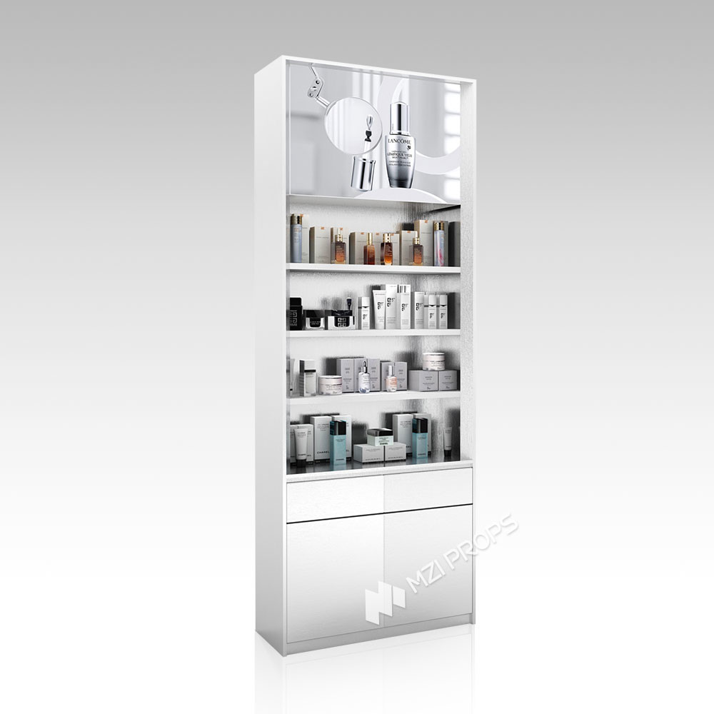 YZoS-U4 900*60*540 Full-Edge Light Box Skincare Display Cabinet with Top Hinges