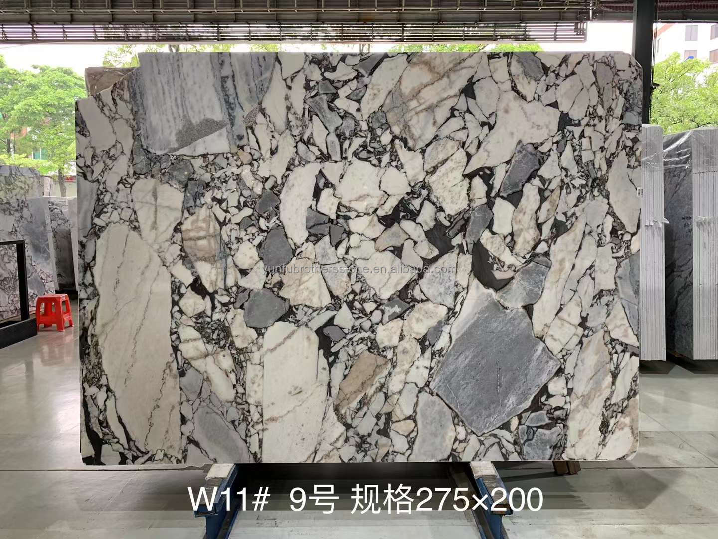 Polished Door Border Design Wall Marbl Elephant White Marble Slab with 20mm Thickness