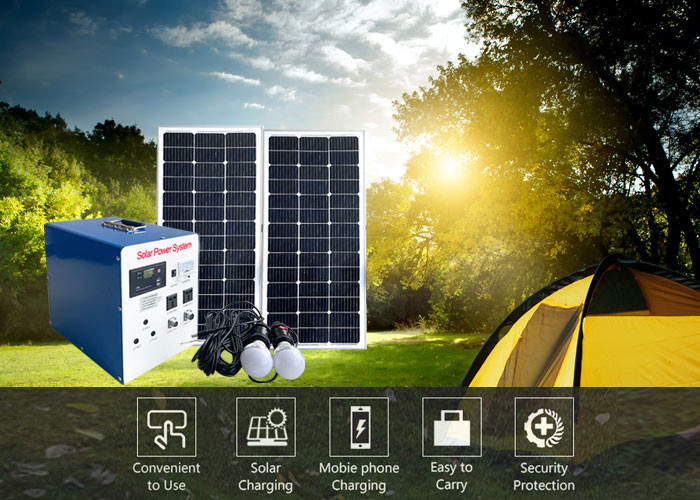 Black 2.5w 220v Home Solar System Kits 4 Hours Monocrystalline Silicon