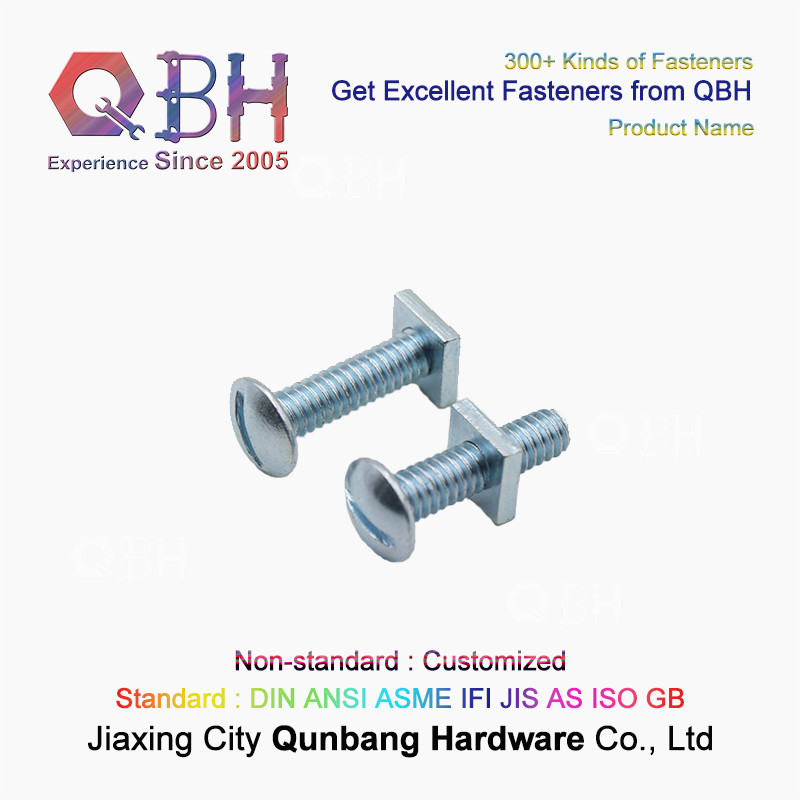 Carbon steel galvanized Anglo - American half - round head square neck bolts 1/4
