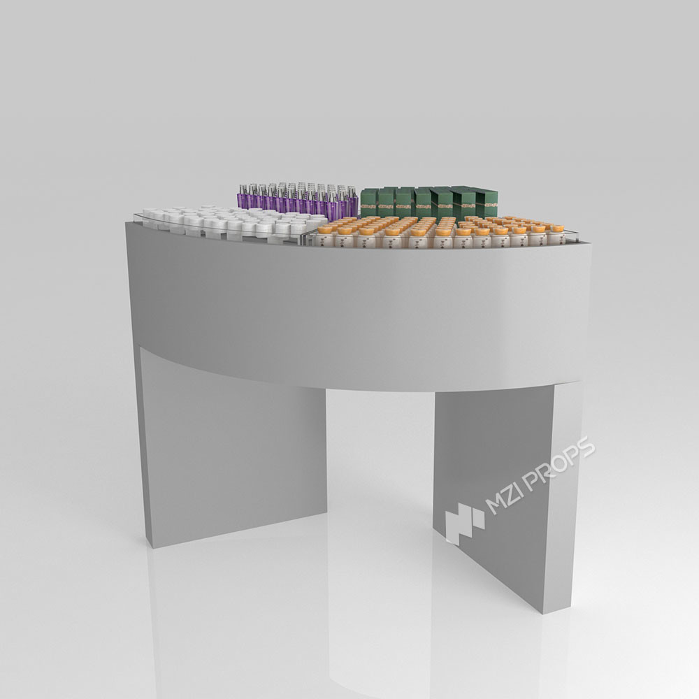 GDR07-XY04 Cosmetic Display Table with 3mm Transparent Acrylic Joint Box and Display Flexibility for Shopping Mall