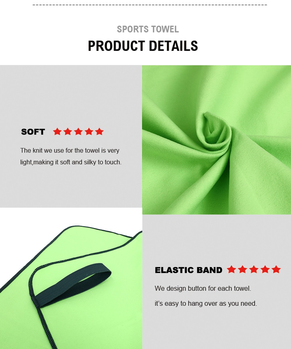 Quick Dry Absorbent Microfiber Sports Towel Gym Towel Machine Washable