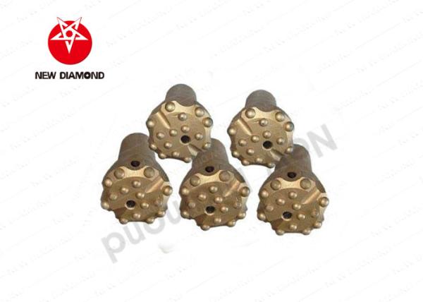 Anti - Wear Flat Face Borehole Drilling Tools / Carbide Button Bits 2 Flushing