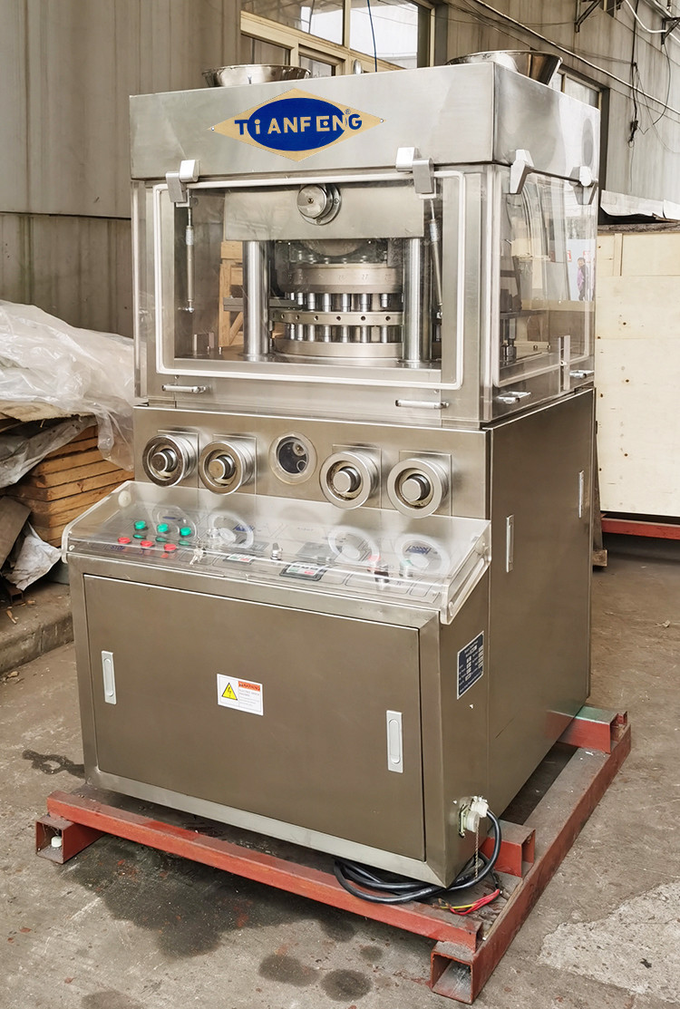 4 Pole Rotary Tablet Press Salt Cube Block Press Machine 69000pcs/H