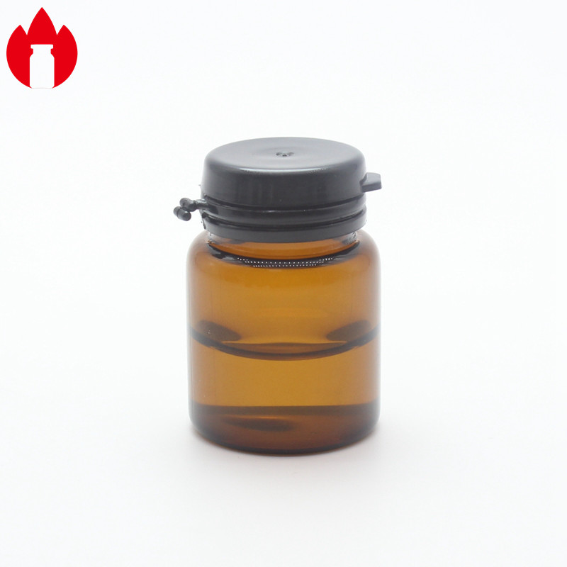 Borosilicate 10ml Brown Glass Vial With Plastic Cap