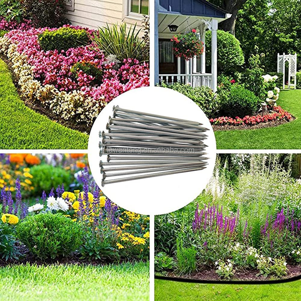 10inch Common Nail Galvanized Metal Spiral Nails for Artificial Grass Landscape Stake