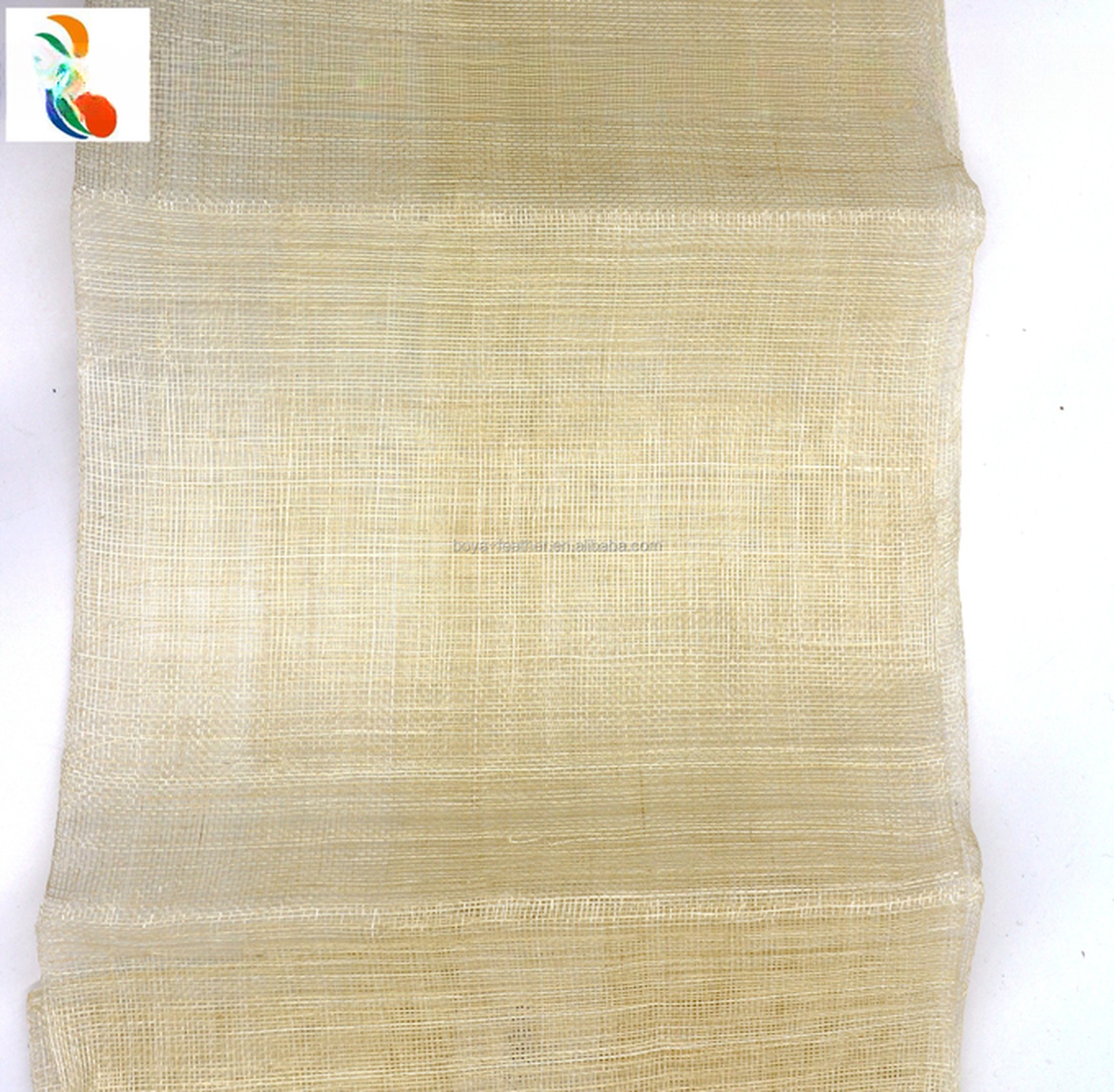 Dyed Goose Feather Sinamay Fabric for Hat Decoration and Millinery Supplies