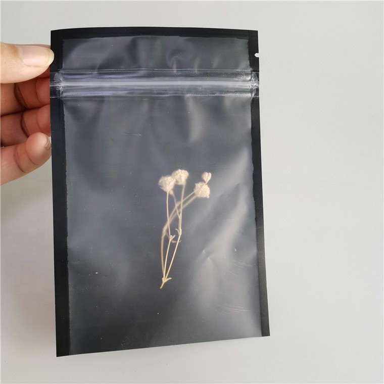 Custom printed zip lock jewelry bracelet packaging zipper bag small plastic bag with one side clear