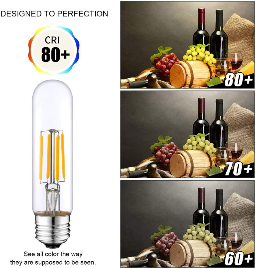 T30 Vintage Edison Tubular LED Filament Bulb Long Tube Edison Bulb 4W 4000K