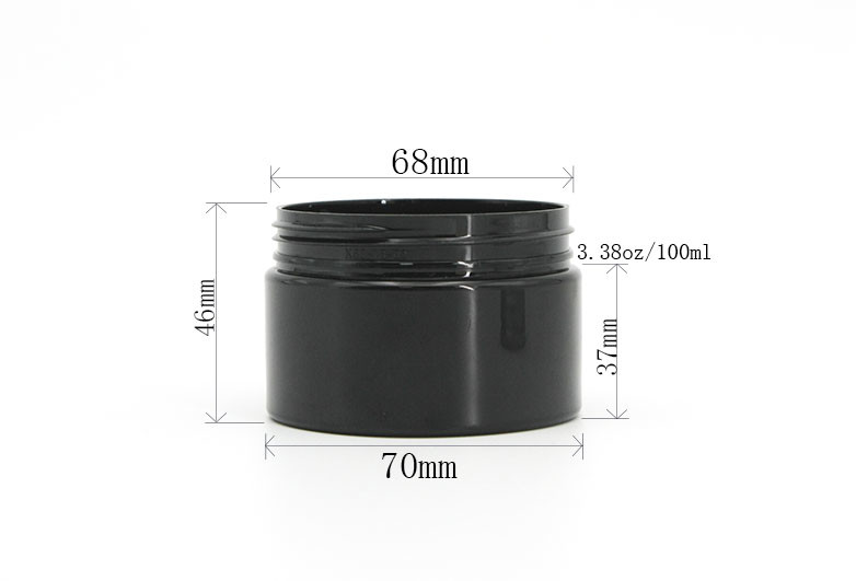 Aluminum Cap Empty 3.38oz 100ml Plastic Cosmetic Jars
