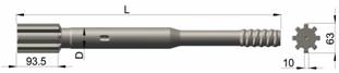 High Performance Furukawa HD709RP Shank Adapter for hydraulic and pleumatic rigs