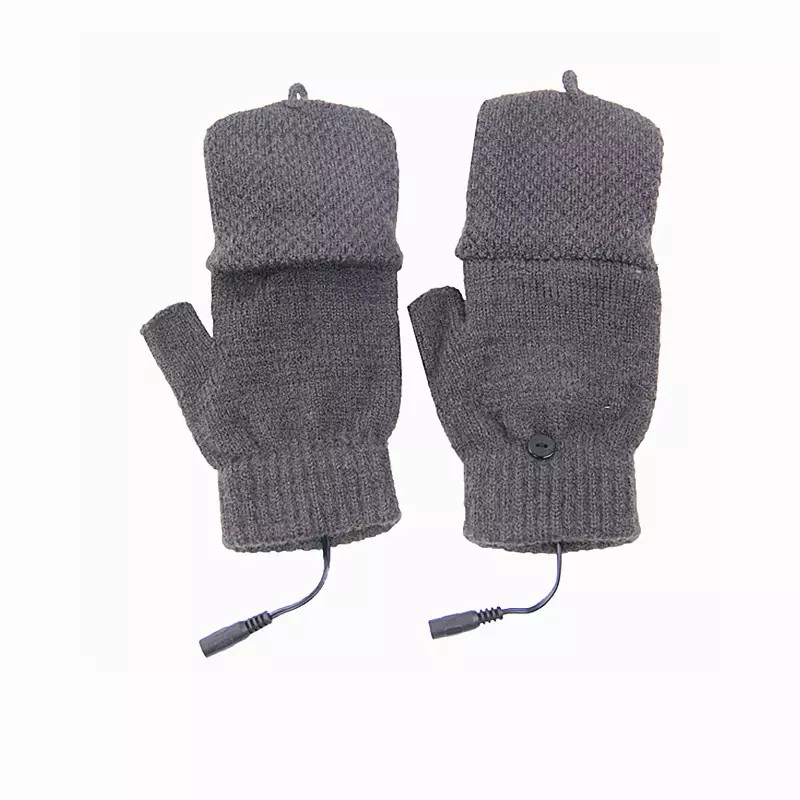 5W Washable USB Heated Knit Gloves Keep Warm For Winter