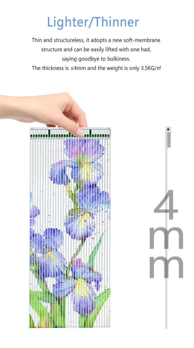 P20 P30 P40 LED Film Screen Giant Glass Curtain Wall Advertising Display Special LED Flexible Screen In Spain