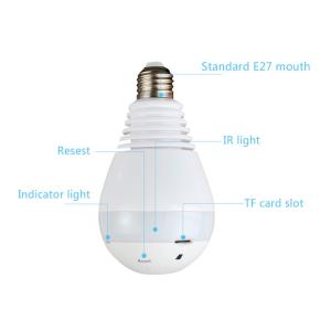 360 Degree 1080P P2P WiFi Hidden Camera LED Bulb IP Network Camera Night Vision
