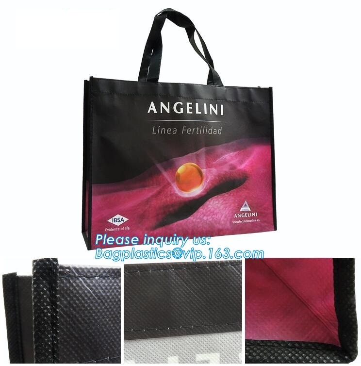 Wholesale factory custom fashion laminated non woven bag, Shopping printing fabric insulated foldable bag, custom pp non