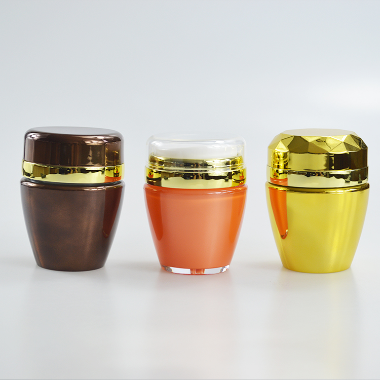 Acrylic Cap 30g Acrylic Cream Vacuum Bottle Press Style Airless Pump Jars for Face Cream