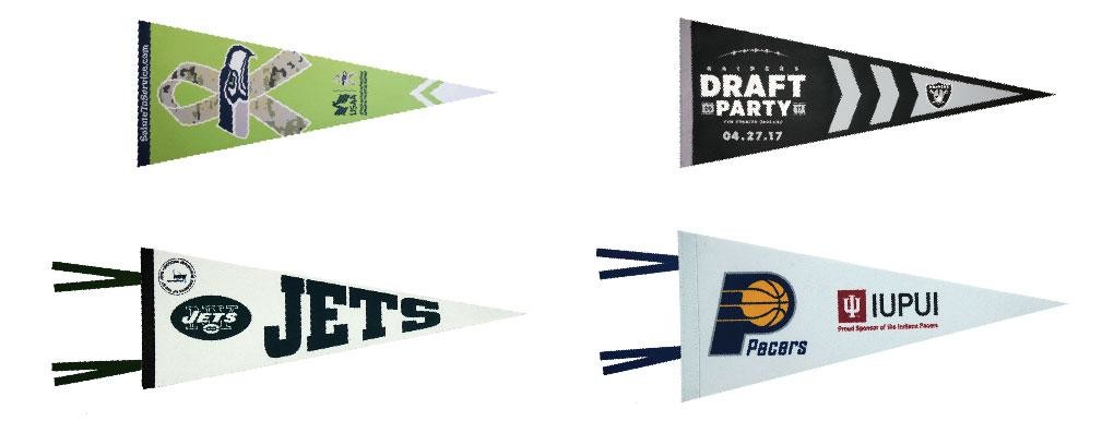 Advertising 150D Polyester Felt Pennant Banner Sublimation Printing