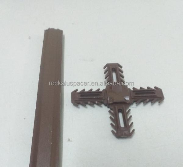 Black / White / Brown Windows Georgian Bar 8*18 Croos Connector For Glass Panes