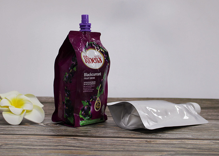 Stand Up Liquid Pouch Bags With Dia 22mm Spout For Wine Liquor Package