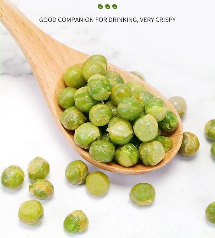 Multi Flavor Green Pea Snack Garlic Spicy Wasabi Roasted Peas