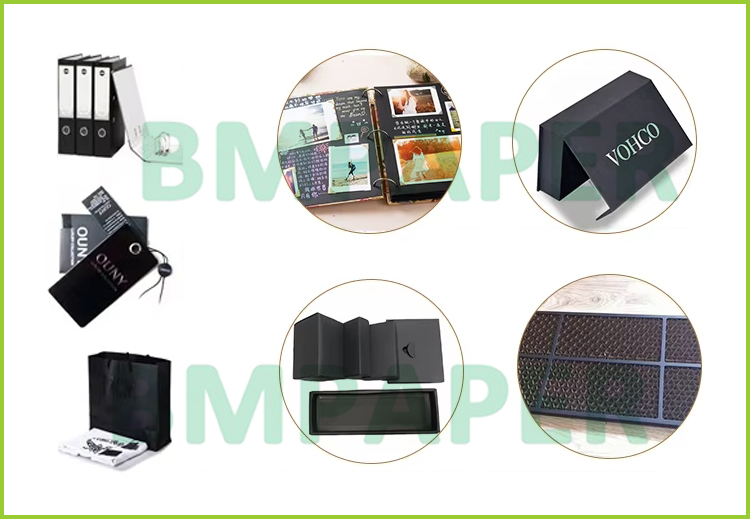 400GSM Black Paper For Photo Album 700 x 1000mm Good Toughness Virgin Pulp