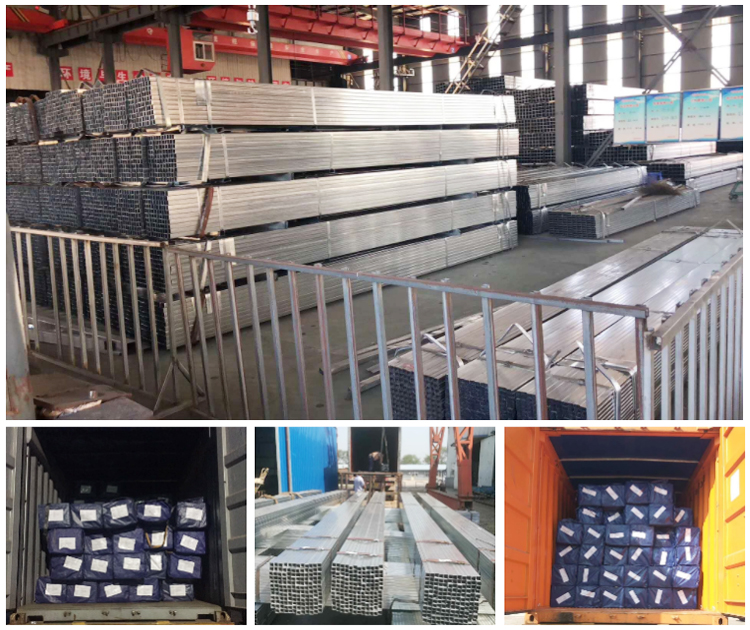 150x150mm 75X75X8mm Zinc Coated Tube ASTM A36 Square Structural Tube