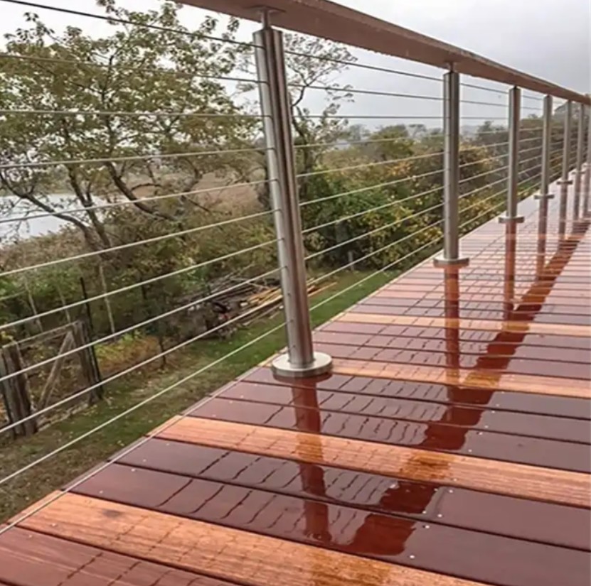 90 - 120mm Height Stair Hand Railings With Glass Thickness 8mm - 17.5mm