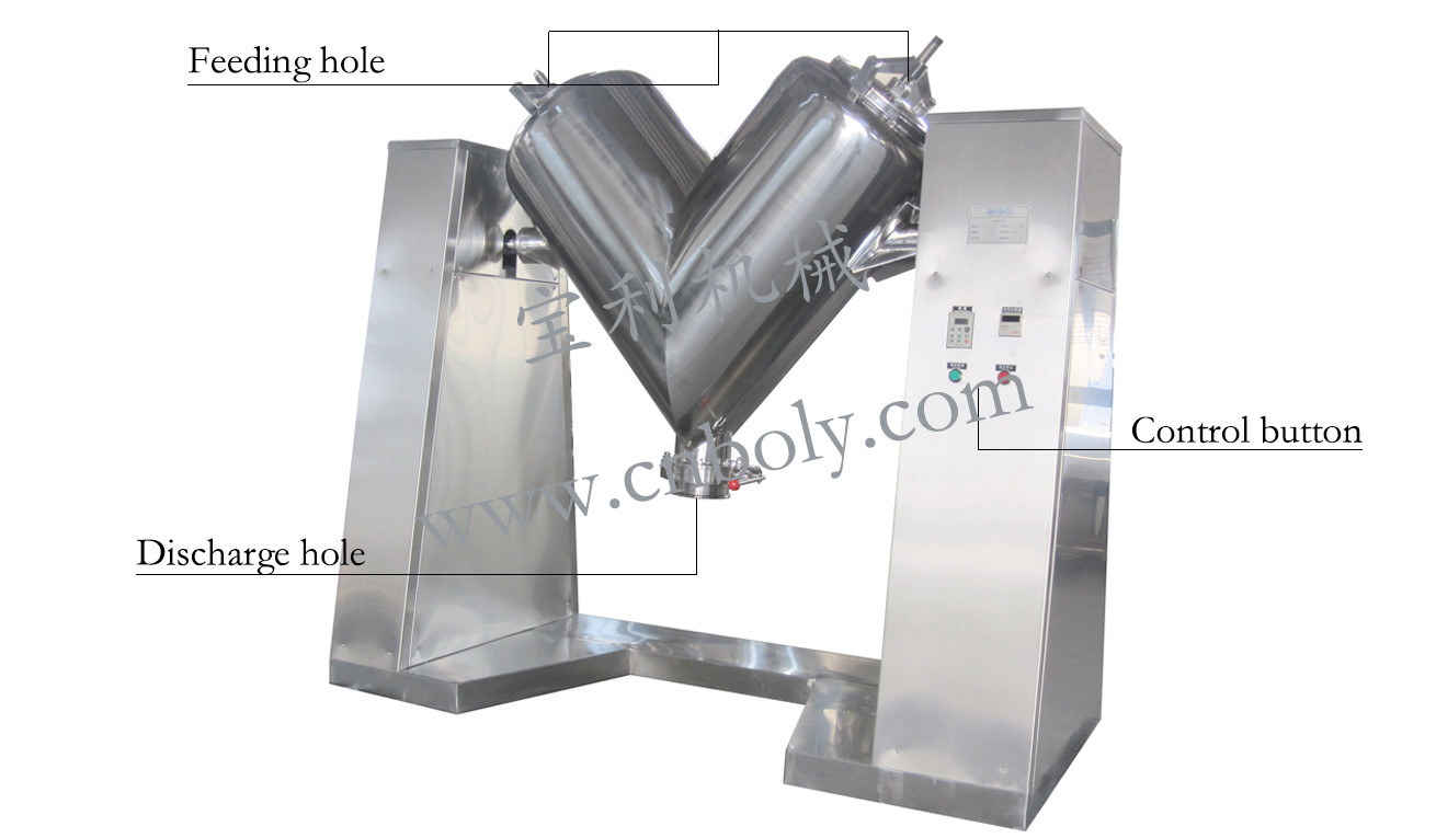 V Shape Powder Mixer Perfume Big Capacity Health Food Medicine Processing