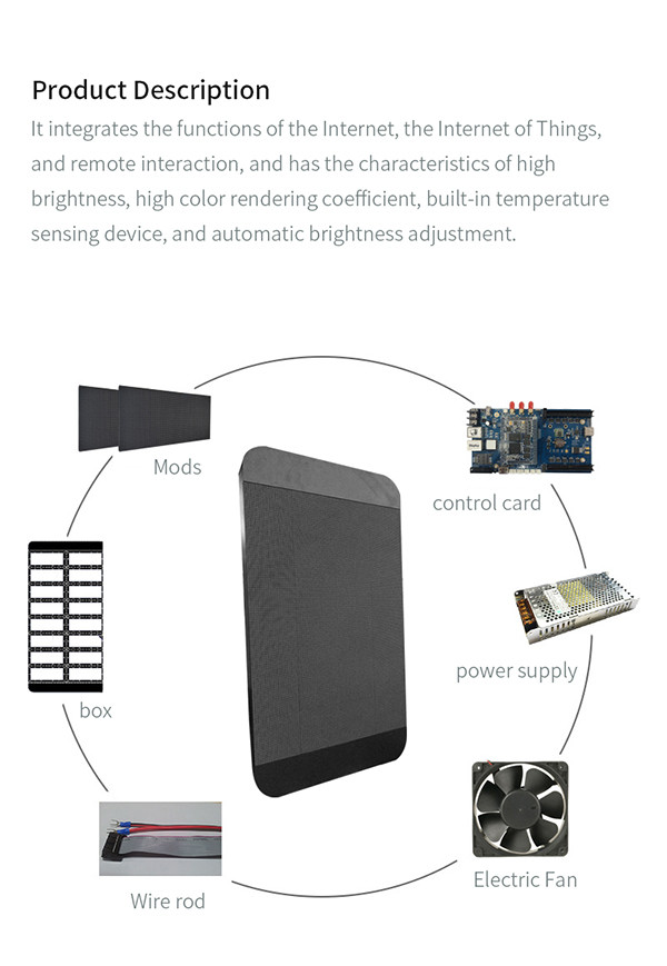 P3mm Street Light Pole LED Display Street Road Advertising Board