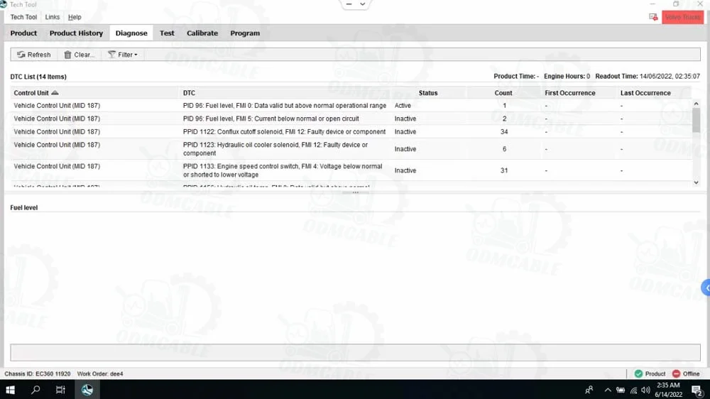 VOCOM 2 88894000 VOCOM II PTT 2.8.150 Tech Tool Laptop CF53 ACPI 2024 Development Version