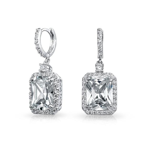 925 Sterling Silver Material Type Top Sales White Gold Plated Dangle Bridal