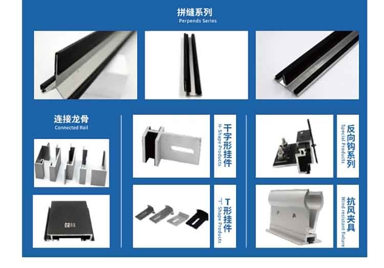 2 Holes Cladding Support System SS Metal Cladding Systems For Connected Rails Clips