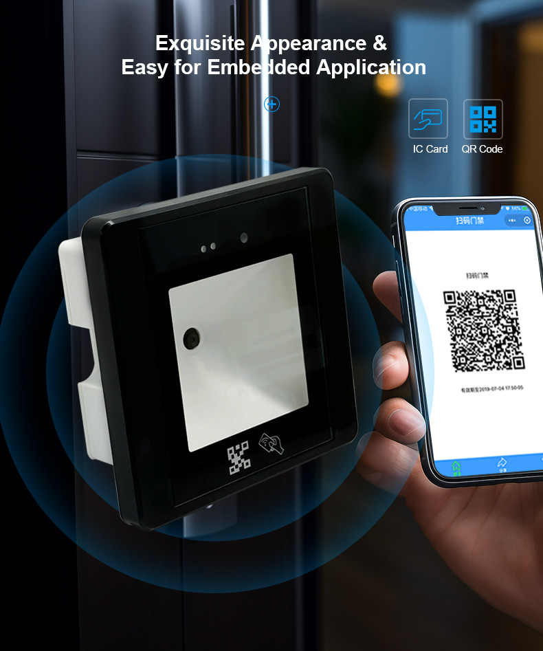 RD002 Elevator Office building Wiegand QR Scanner Smart IC Card RFID QR Access Control Card Reader
